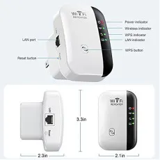 WiFi Extender Signal Booster Up to 3000sq.ft and 30 Devices & Internet Repeater UK