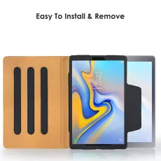 Leather Case For Samsung Galaxy Tab A 2018 Soft Genuine Leather Cover Adjustable Angle Case For T590/T595