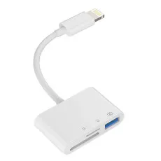 SD Card Reader for iPhone/iPad 8-Pin SD/TF Card Camera Reader Adapter UK