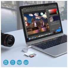 SD Card Reader for iPhone/iPad 8-Pin SD/TF Card Camera Reader Adapter UK