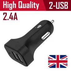 Fast Charging Car Adapter Universal Compatibility 2 Port Device