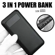Portable Power Bank With Built in Cables 10000mAh Battery Pack Adapter For Phones
