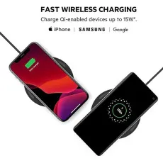 15W wireless charging pads for iPhone, Air Pods, Samsung, Google and More Fast Qi Charger for Mobiles