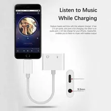 iPhone Lightning Adapter 3.5 mm Headphone Audio + Charge Lightning Adapter for iPhones