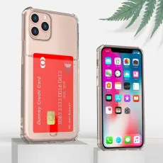 Shockproof TPU Silicone Card Holder Case Cover For iPhone 11 Pro Max