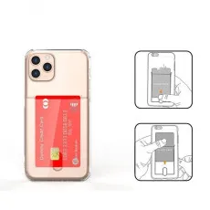 Shockproof TPU Silicone Card Holder Case Cover For iPhone 11 Pro Max