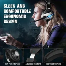 Best Gaming Headset with Microphone High-Quality Wired Headphones for PC & Laptop UK