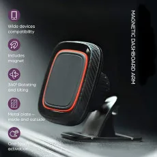 Magnetic Phone Car Mount 360° Dashboard Magnetic Car Phone Holder
