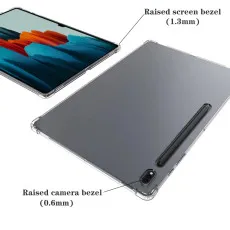 Samsung Galaxy Tab S7 FE TPU UK 12.4 inch 2021, SM-T730/T33 Crystal Clear TPU Skin Bumper Back Cover