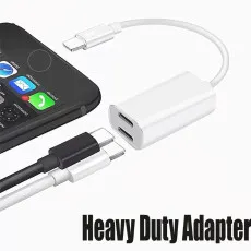 Best 2-in-1 Dual 8-Pin iPhone Adapter Audio & Charging Hub Compatible With iPhone/iPad