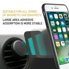 2X Slim Magnetic Replacement Spare Metal Plates For Phone Case Back Sticky Pad Fits All Mobile UK