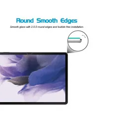 Samsung Galaxy Tab S7 FE Screen Protector UK 2021, 12.4 inches Tempered Glass SM-T730/T733 Compatible,9H Hardness Crystal Clear (2-Pack)
