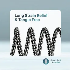 3A Fast Micro USB Nylon Braided Charging Cable & Data Sync Cable Lead For All Samsung Oppo Vivo Huawei