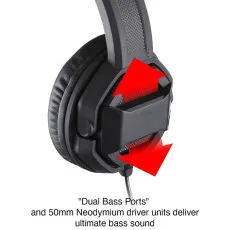 Bass Boosted Stereo Wire Extender Headphones With Noise Canceling Mic For HD Clear Sound