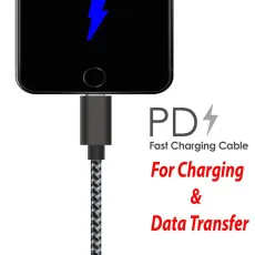 65W Dual Type-C Fast Charge & Data Sync Cable for iPhone, Samsung, and Huawei UK