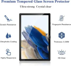 Galaxy Tab A8 10.5 Screen Protector UK 2022, Tempered Glass SM-X200/X205 Compatible,9H Hardness Crystal Clear (2-Pack)