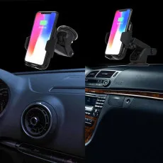 Fast Wireless In Car Phone Charger & Holder for iPhone Samsung Huawei