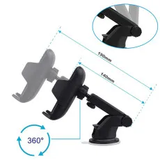 Fast Wireless In Car Phone Charger & Holder for iPhone Samsung Huawei