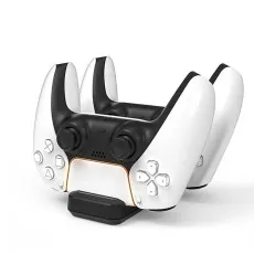 Fast Dual USB Charging Station Stand For PS5 Wireless Controllers With Charging Cable