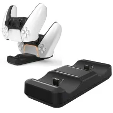 Fast Dual USB Charging Station Stand For PS5 Wireless Controllers With Charging Cable