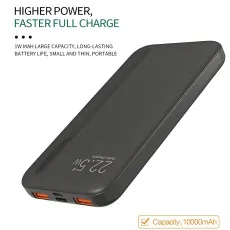 10000mAh Battery Pack Power Bank 22.5W Fast Mobile Phone Charger UK