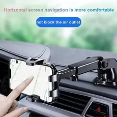 Car Phone Holder 360° Rotation, Long Arm, Strong Suction Mount Windscreen & Dash UK