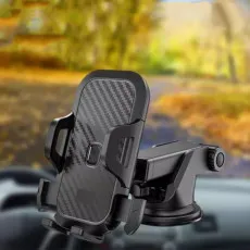 Car Phone Holder 360° Rotation, Long Arm, Strong Suction Mount Windscreen & Dash UK