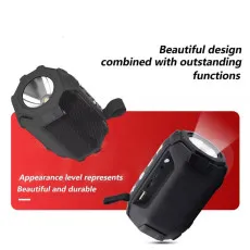 Best Portable Wireless Bluetooth Speaker Extra Bass Big LED Light USB Flash (Black) | UK Free Shipping