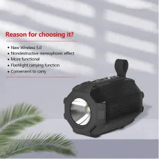 Best Portable Wireless Bluetooth Speaker Extra Bass Big LED Light USB Flash (Black) | UK Free Shipping