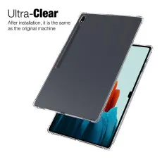 Samsung Galaxy Tab S8 Plus Case UK 12.4 inch 2022, SM-X800 Crystal Clear TPU Skin Bumper Back Cover