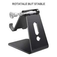 Aluminum Phone Stand Portable Hands-Free Desk Holder for iPhone, Samsung & More (UK)