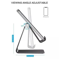 Aluminum Phone Stand Portable Hands-Free Desk Holder for iPhone, Samsung & More (UK)