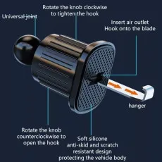 Sleek Air Vent Phone Holder (Universal - iPhone, Samsung & More) UK Free Shipping