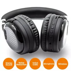 Best Wireless Headphones Mic & LED Light Noise Cancelling Voice Call Headset UK