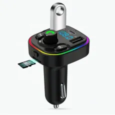Bluetooth 5.0 Car Charger with FM Transmitter, MP3 Player, Dual USB + Type C | Free Shipping UK