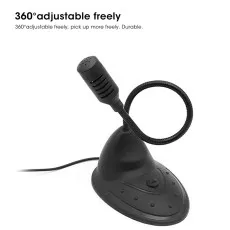 Adjustable Desktop Microphone Stand with 3.5mm Jack - Speech Mic Holder - UK