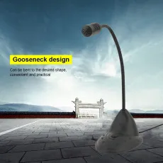 Adjustable Desktop Microphone Stand with 3.5mm Jack - Speech Mic Holder - UK