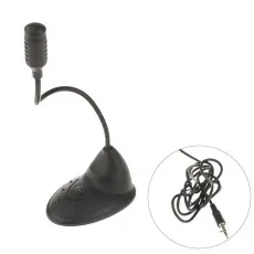 Adjustable Desktop Microphone Stand with 3.5mm Jack - Speech Mic Holder - UK