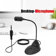 Adjustable Desktop Microphone Stand with 3.5mm Jack - Speech Mic Holder - UK