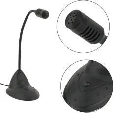 Adjustable Desktop Microphone Stand with 3.5mm Jack - Speech Mic Holder - UK