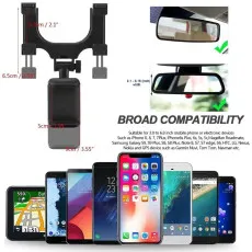 Universal Car Rear View Mirror Phone Holder GPS Mount Stand for Vehicles UK