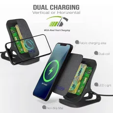 Wireless 20W Fast Charger Stand for iPhone & Samsung Fast Charging Dock
