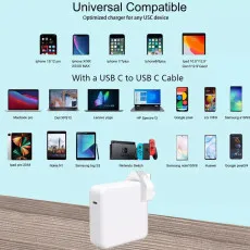 3 Pin Wall Plug Type C Charger Adapter Fast Charger For MacBook, iPhone, Samsung, iPads