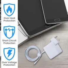 3 Pin Wall Plug Type C Charger Adapter Fast Charger For MacBook, iPhone, Samsung, iPads