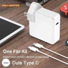 3 Pin Wall Plug Type C Charger Adapter Fast Charger For MacBook, iPhone, Samsung, iPads