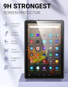 Amazon Fire HD 8 Plus Screen Protector 2020 Temper Glass (2-Pack)