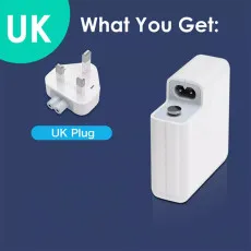 100W USB-C Fast Charger Adapter 3 Pin UK Wall Plug for MacBook, iPhone, Samsung, iPad