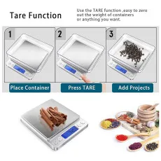 Digital Electronic Kitchen Scales 0.01g-500g Postal Pocket LCD Weighing Scale for Food & Jewellery | UK