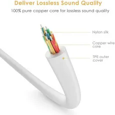 iPhone Aux Cable UK Connector 3.5mm AUX Adapter Cable Headphone Jack Audio Earphone