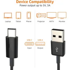 USB-C to USB-A Fast Charger Cable
